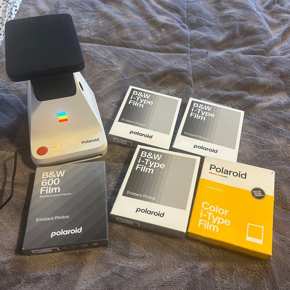 Polaroid Instant Photo Printer - White with Black Top